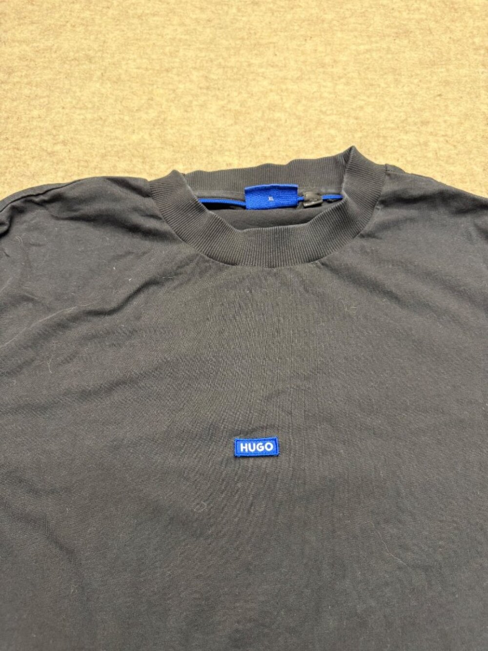 Hugo Boss Blue Label Crew Neck Short Sleeve Men's Black T-Shirt Size XL - Picture 2 of 8